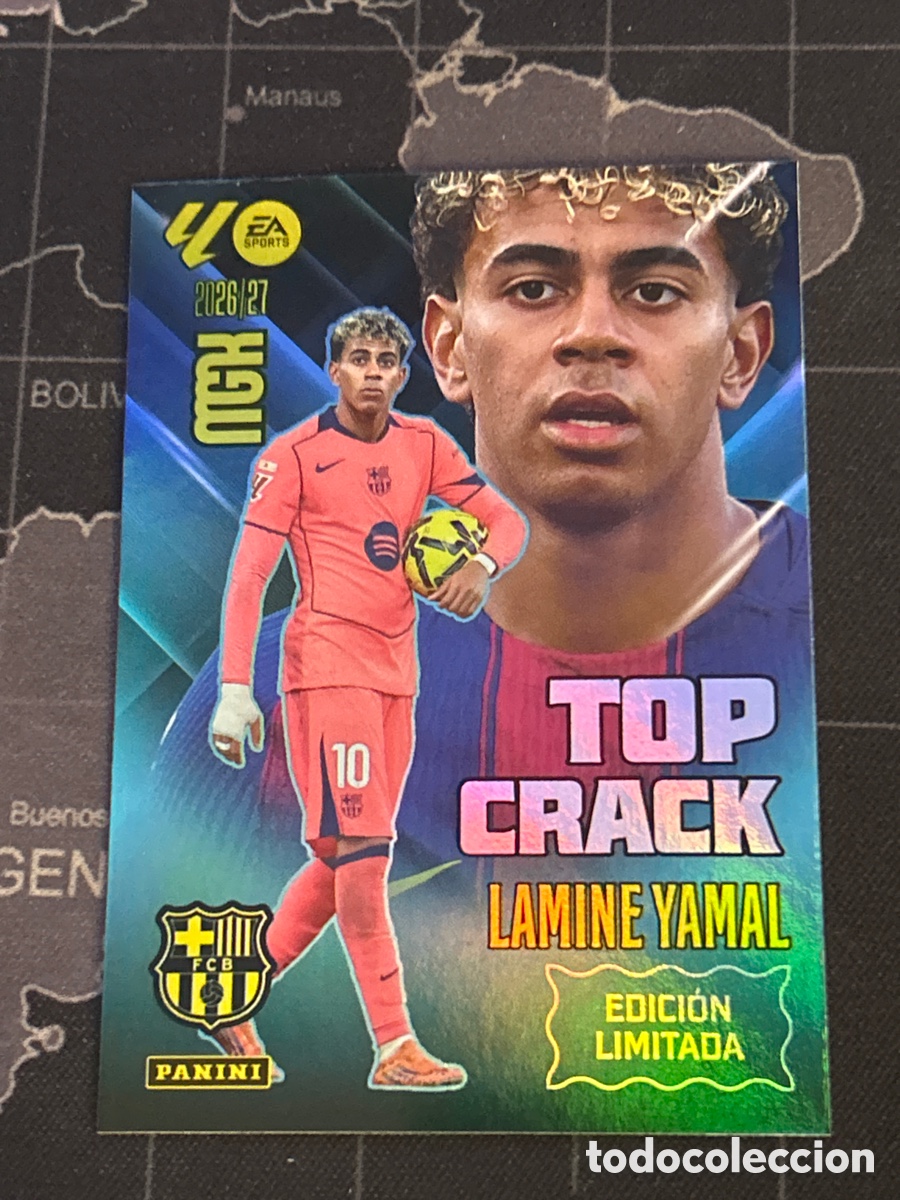 Fu&szlig;ball-Sticker: LAMINE YAMAL (BARCELONA) TOP CRACK EDICION LIMITADA MEGACRACKS 2026 2027 26 27