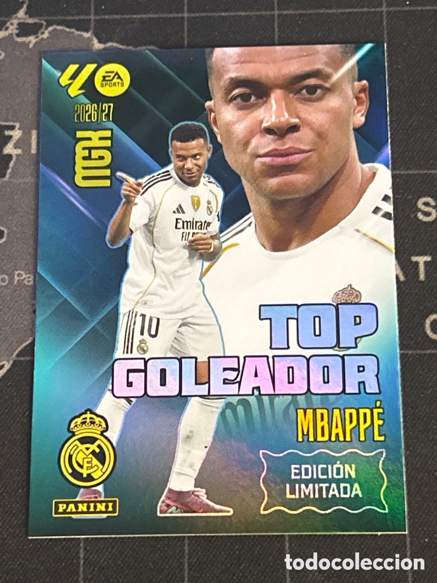 Football Stickers: MBAPPE (REAL MADRID) TOP GOLEADOR EDICION LIMITADA MEGACRACKS 2026 2027 26 27