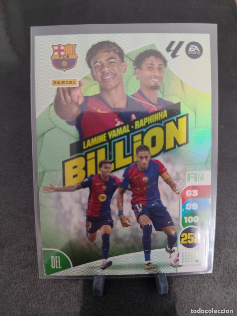 Cromos de f&uacute;tbol: Billion Lamine Yamal-Raphinha Adrenalyn 24-25