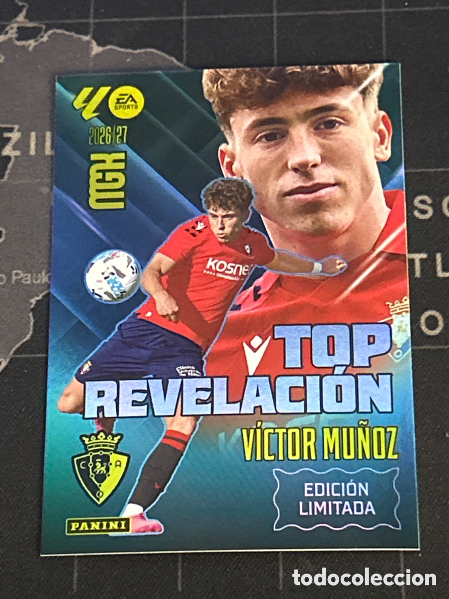 Fu&szlig;ball-Sticker: VICTOR MU&Ntilde;OZ (OSASUNA) TOP REVELACION EDICION LIMITADA MEGACRACKS 2026 2027 26 27