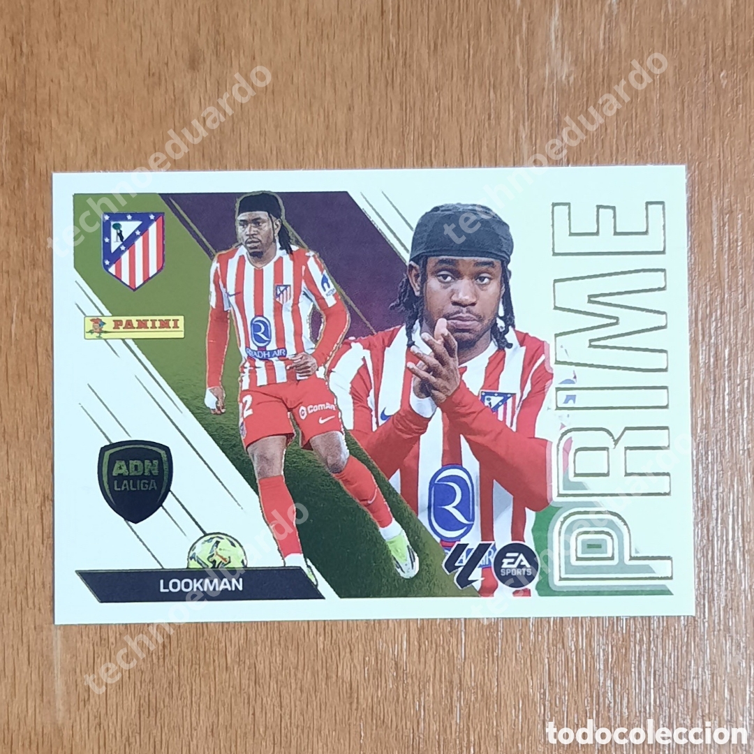 Cromos de f&uacute;tbol: Lookman ADN la liga Prime n&uacute;mero 7 Del Atl&eacute;tico de Madrid cromo de la liga este 26-27 2026-2027