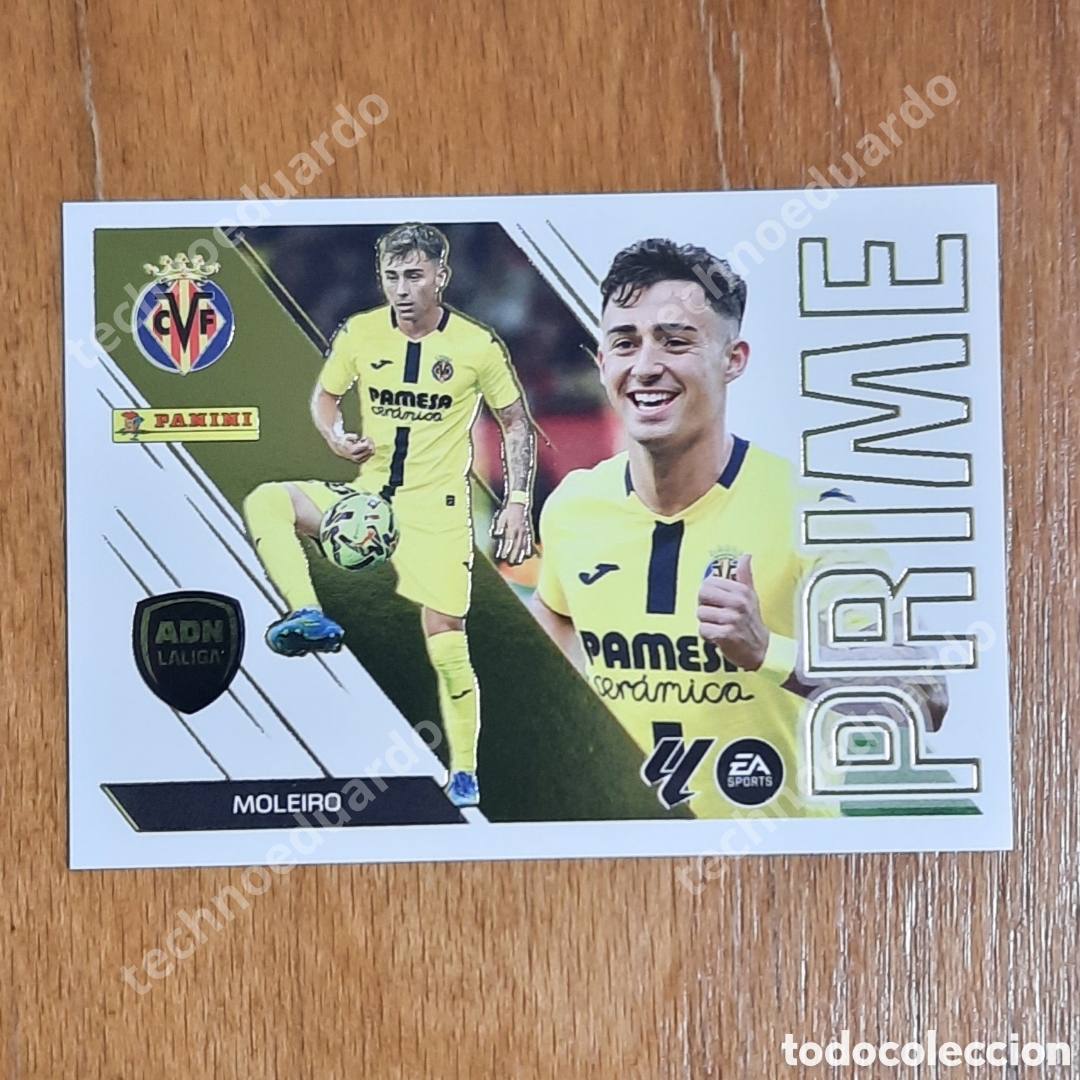Cromos de f&uacute;tbol: Moleiro ADN la liga Prime n&uacute;mero 9 Del Villarreal cromo de la liga este 26-27 2026-2027