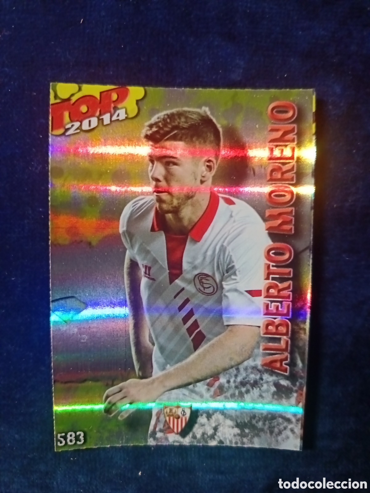 Cromos de f&uacute;tbol: 583 Alberto TOP BRILLO Dorado RAYAS - MUNDICROMO 2013 2014 13-14