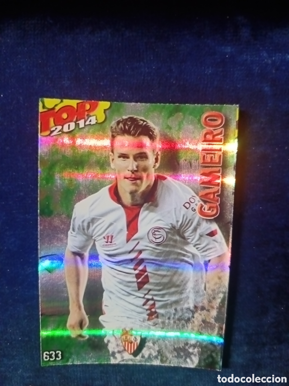 Cromos de f&uacute;tbol: 633 Gameiro TOP BRILLO Verde RAYAS - MUNDICROMO 2013 2014 13-14