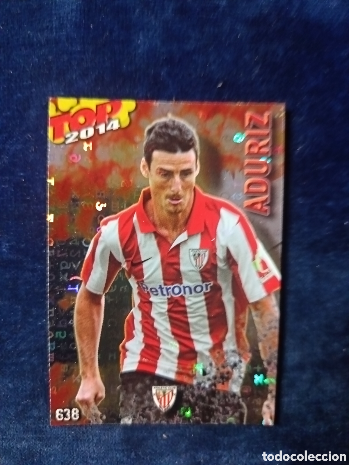 Football Stickers: 638 Aduriz TOP BRILLO Letras - MUNDICROMO 2013 2014 13-14