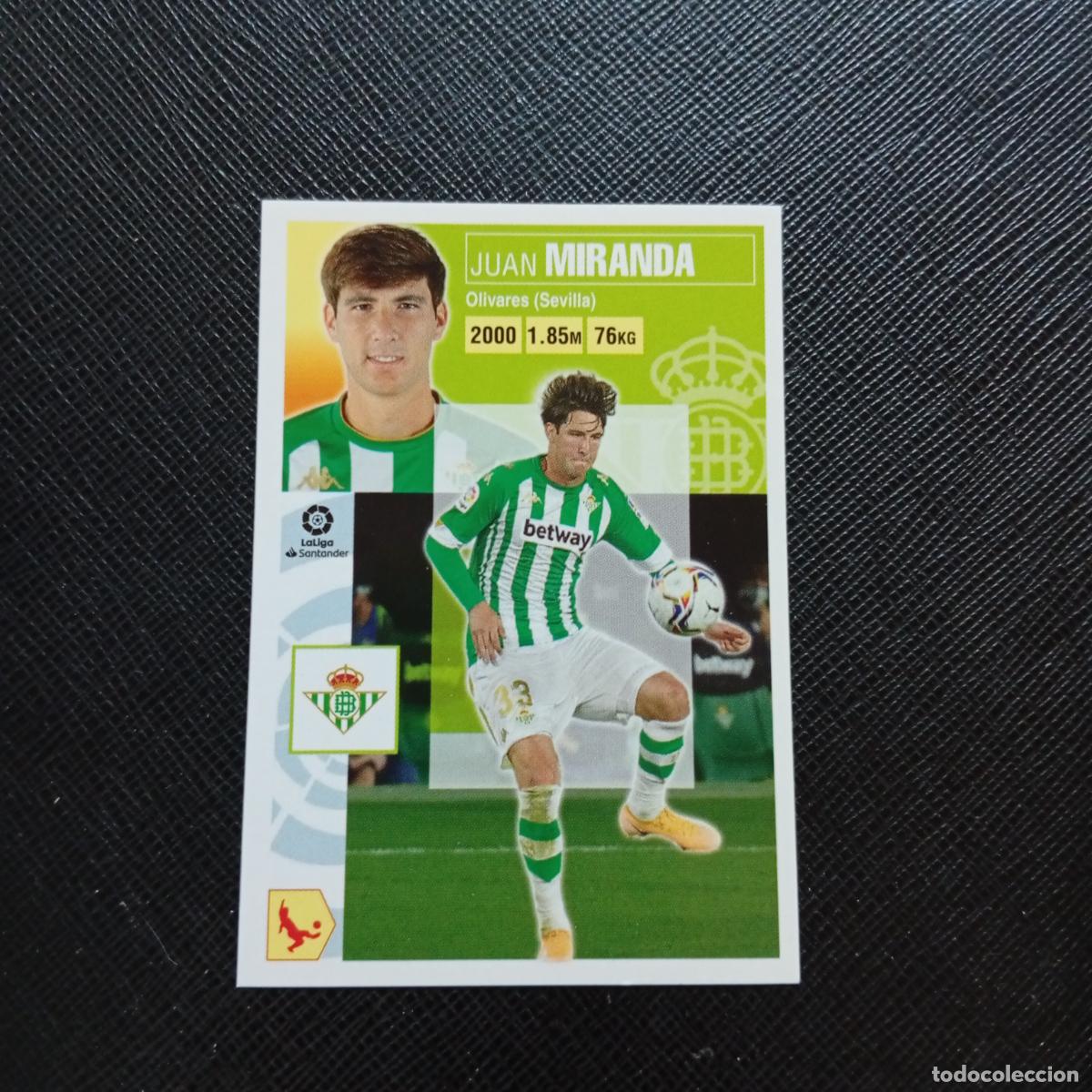 Cromos de f&uacute;tbol: MIRANDA REAL BETIS ESTE 2020 2021 CROMO FUTBOL LIGA 20 21 - SIN PEGAR - A46 PG523 FICHAJE 44