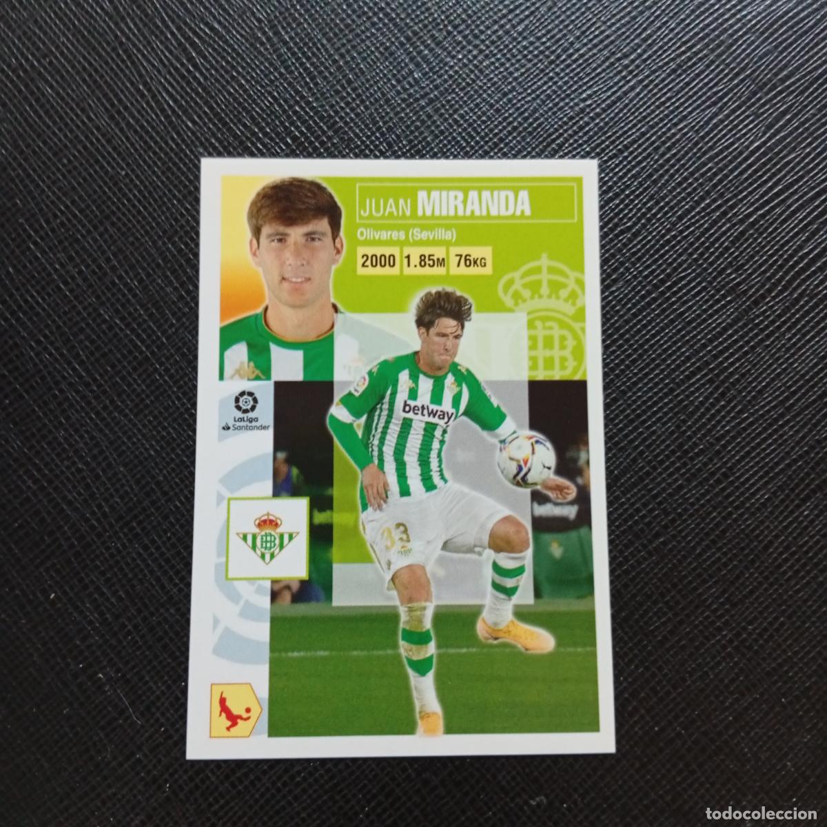 Cromos de f&uacute;tbol: MIRANDA REAL BETIS ESTE 2020 2021 CROMO FUTBOL LIGA 20 21 - SIN PEGAR - A46 PG523 FICHAJE 44