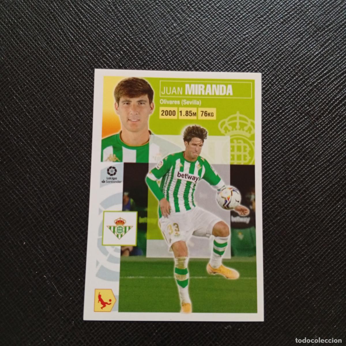 Cromos de f&uacute;tbol: MIRANDA REAL BETIS ESTE 2020 2021 CROMO FUTBOL LIGA 20 21 - SIN PEGAR - A46 PG523 FICHAJE 44