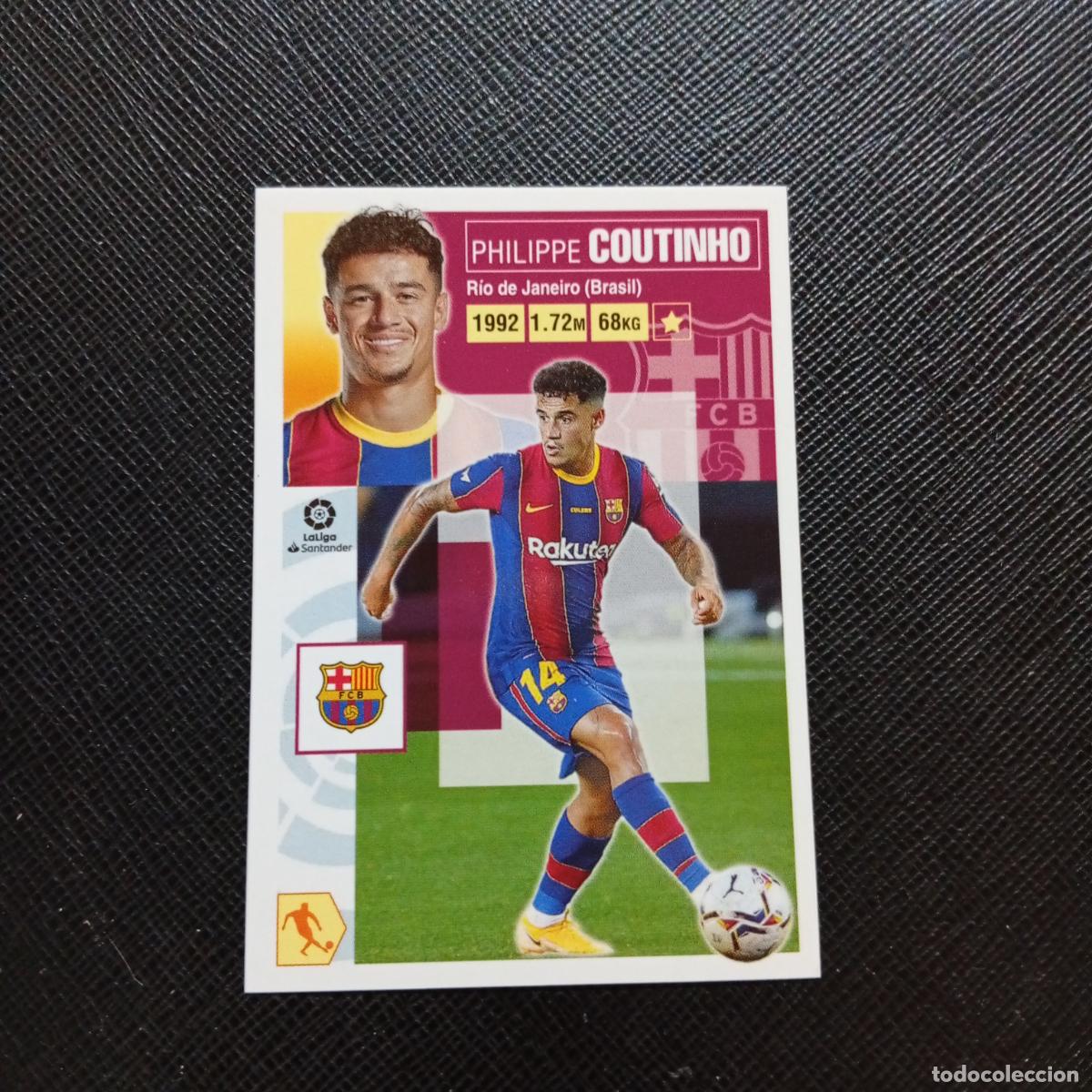 Cromos de f&uacute;tbol: COUTINHO BARCELONA ESTE 2020 2021 CROMO FUTBOL LIGA 20 21 - SIN PEGAR - A46 PG514 FICHAJE 45
