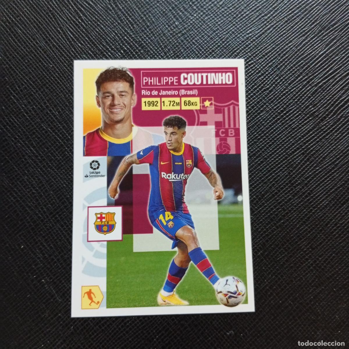 Cromos de f&uacute;tbol: COUTINHO BARCELONA ESTE 2020 2021 CROMO FUTBOL LIGA 20 21 - SIN PEGAR - A46 PG514 FICHAJE 45