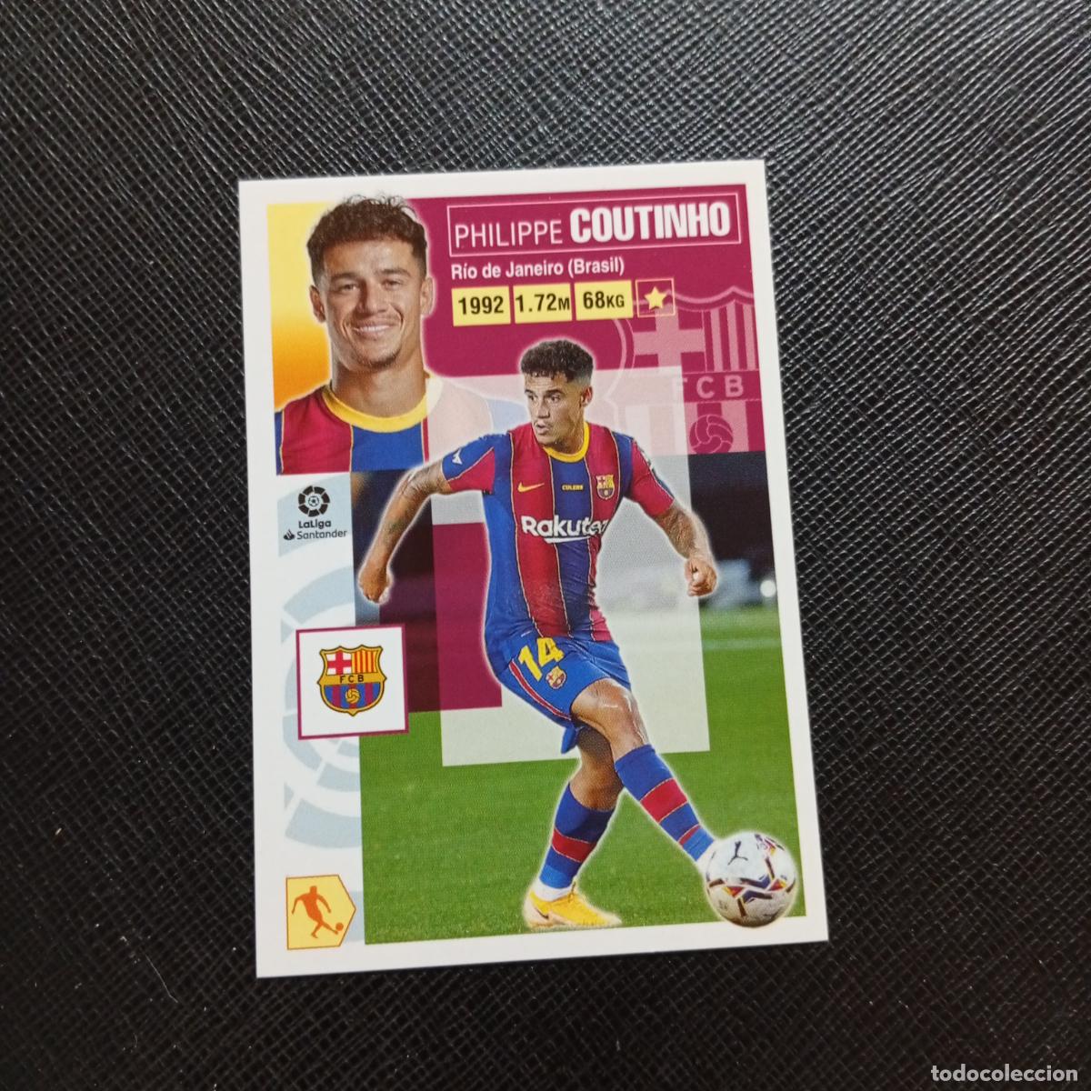Cromos de f&uacute;tbol: COUTINHO BARCELONA ESTE 2020 2021 CROMO FUTBOL LIGA 20 21 - SIN PEGAR - A46 PG523 FICHAJE 45