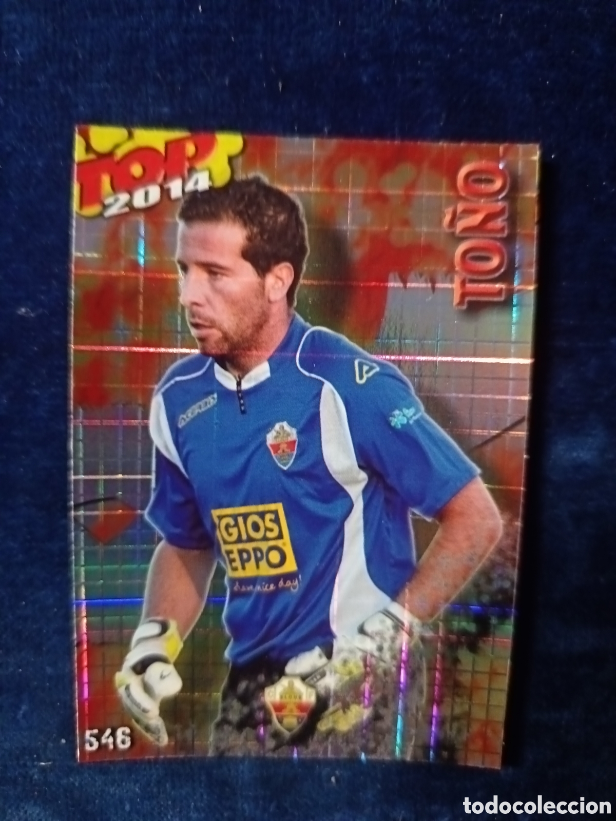 Cromos de f&uacute;tbol: 546 To&ntilde;o TOP BRILLO CUADROS ROJO - MUNDICROMO 2013 2014 13-14