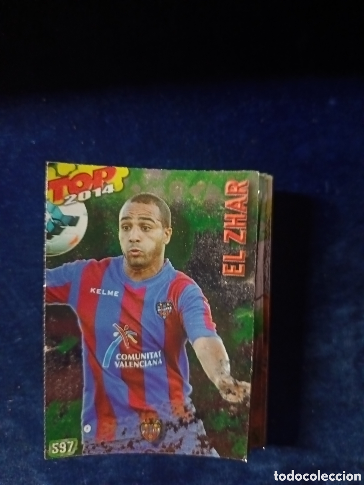 Cromos de f&uacute;tbol: 597 El Zhar TOP BRILLO VERDE - MUNDICROMO 2013 2014 13-14