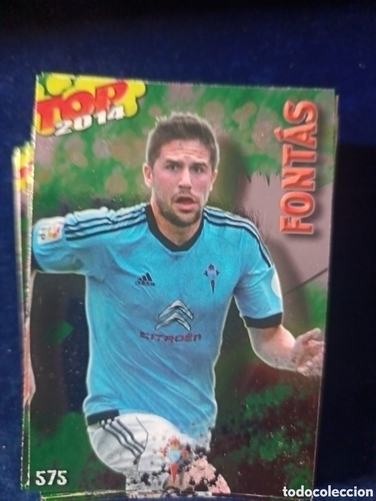 Cromos de f&uacute;tbol: 575 Fontas TOP BRILLO VERDE - MUNDICROMO 2013 2014 13-14