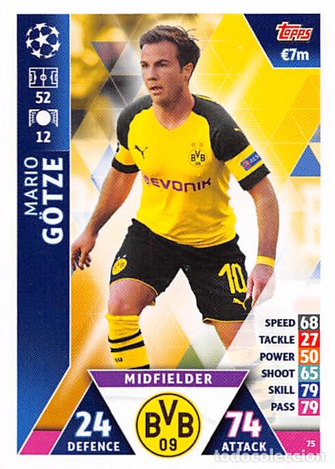 Cromos de f&uacute;tbol: TOPPS MATCH ATTAX UCL (EDICION INDIA) 18/19 2018/2019 #75 MARIO GOTZE (BORUSSIA DORTMUND)