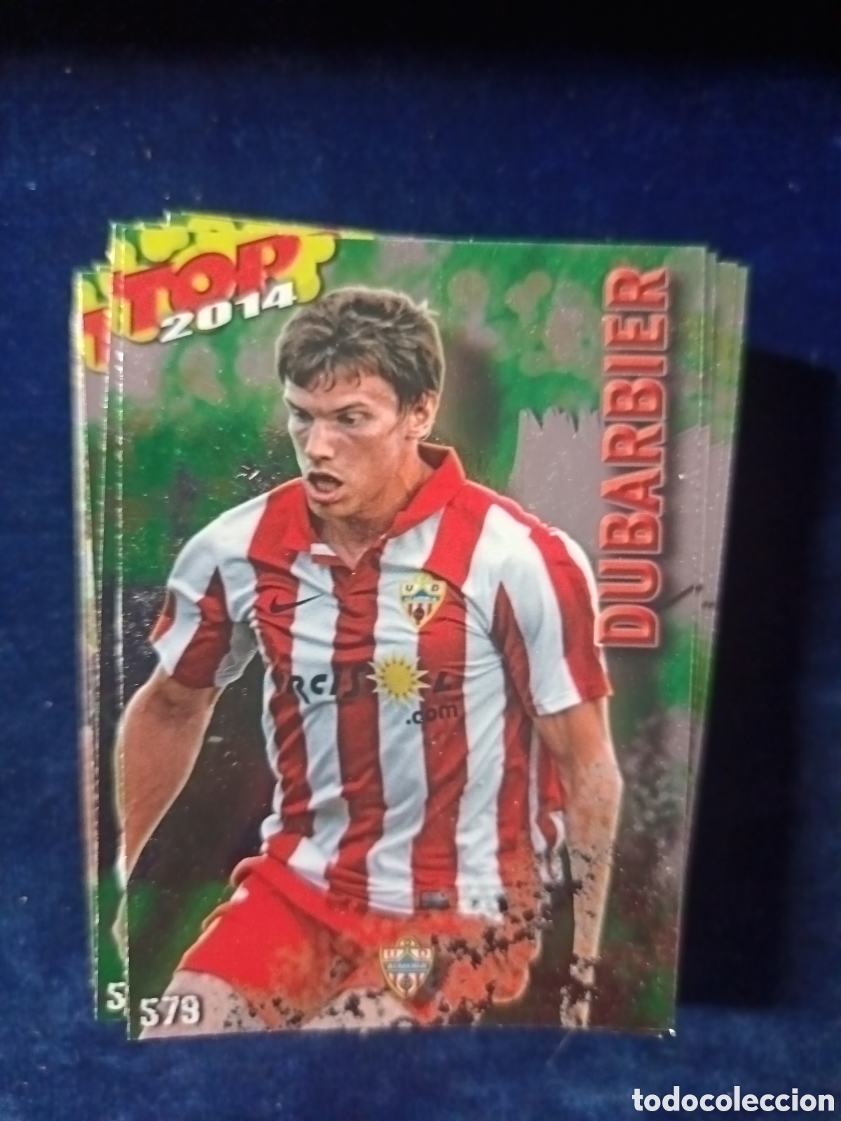 Cromos de f&uacute;tbol: 579 Dubarbier TOP BRILLO VERDE - MUNDICROMO 2013 2014 13-14