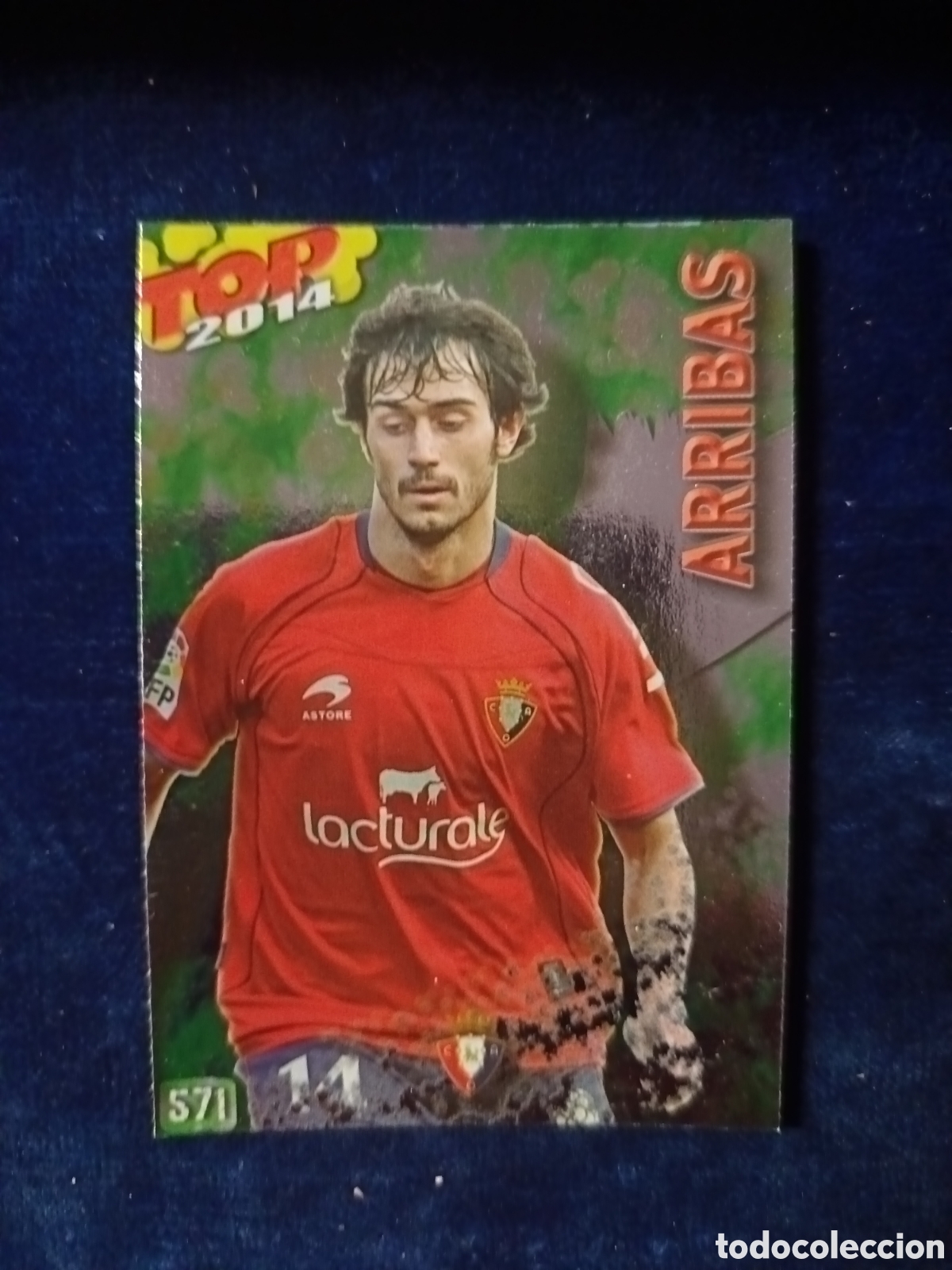 Cromos de f&uacute;tbol: 571 Arribas TOP BRILLO VERDE - MUNDICROMO 2013 2014 13-14