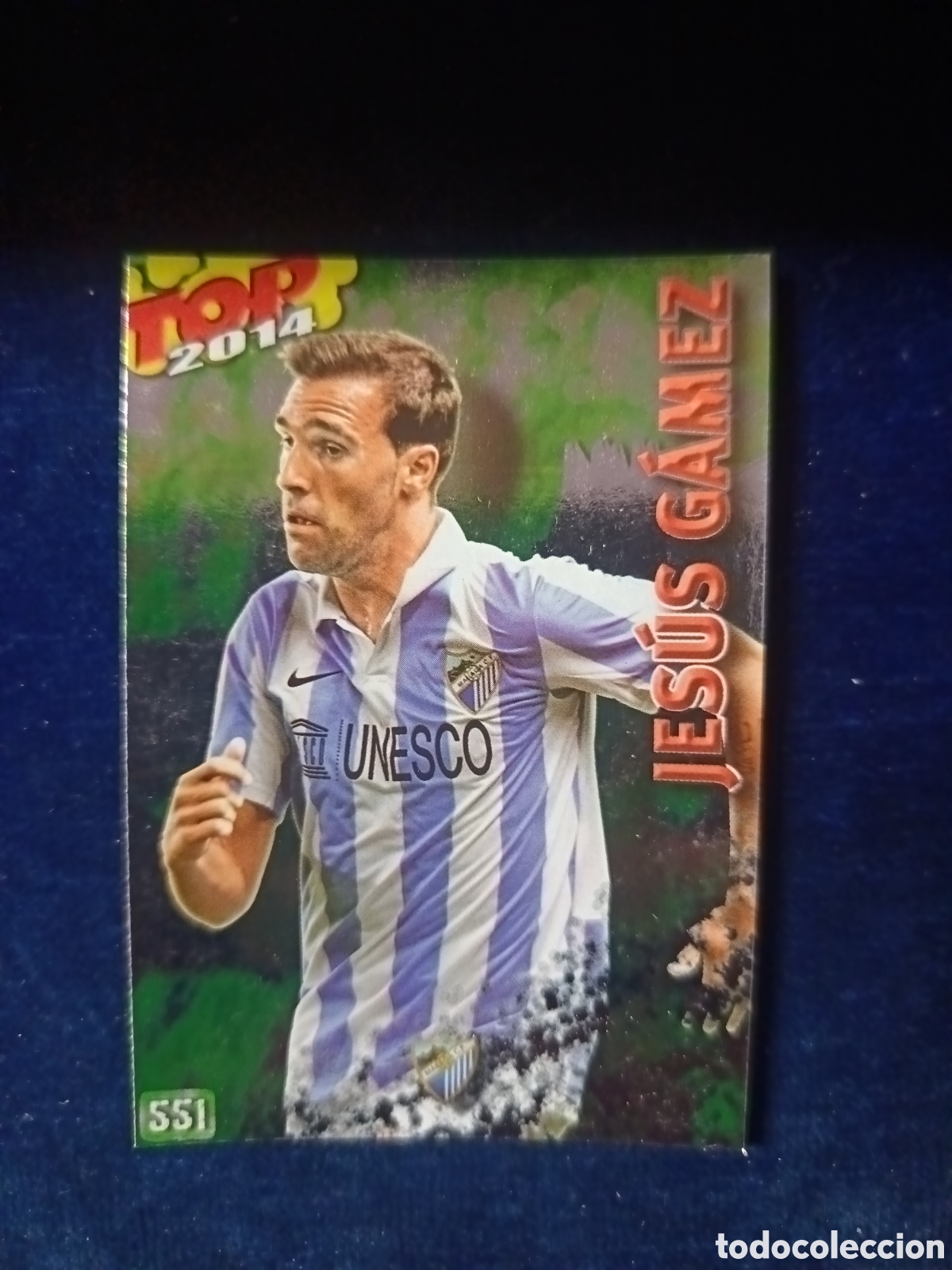 Cartes &agrave; collectionner de Football: 551 Jes&uacute;s G&aacute;lvez TOP BRILLO VERDE - MUNDICROMO 2013 2014 13-14
