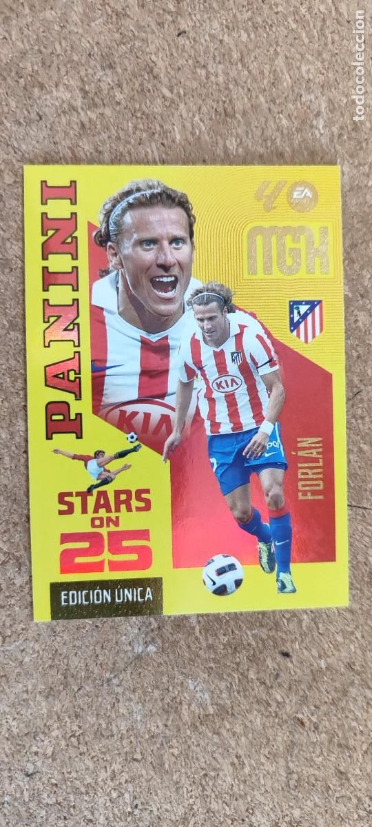 Football Stickers: MEGACRACKS 26/27 CARD STARS ON 25 FORLAN AT MADRID # 439 PANINI