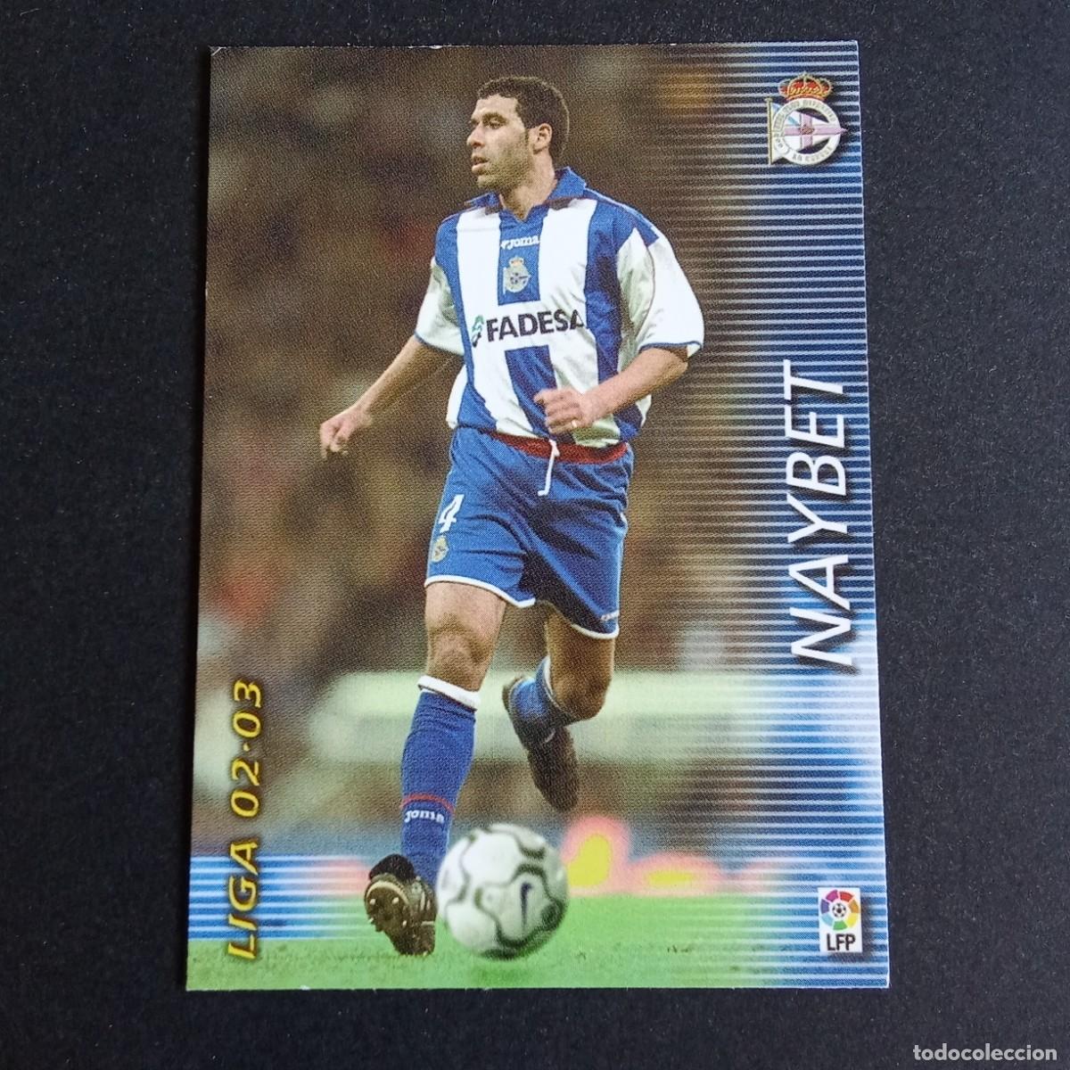 Cromos de f&uacute;tbol: 112 NAYBET DEPORTIVO CORU&Ntilde;A LIGA 2002 2003 02 03 MEGAFICHAS PANINI
