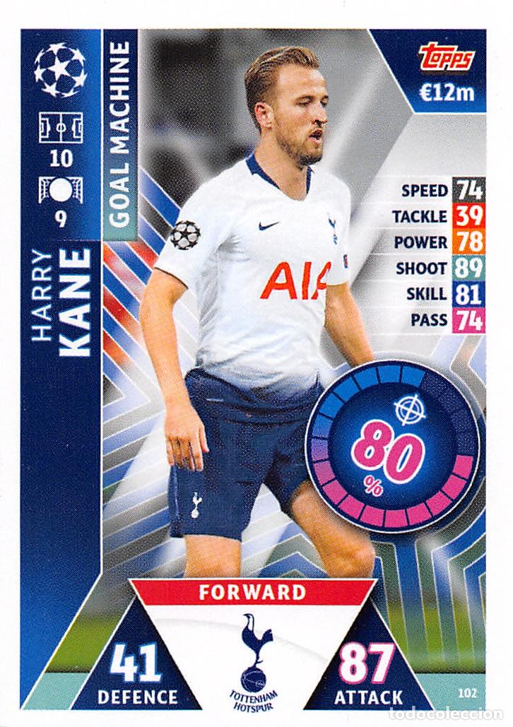 Fu&szlig;ball-Sticker: TOPPS MATCH ATTAX UCL (EDICION INDIA) 18/19 2018/2019 #102 HARRY KANE (TOTTENHAM HOTSPUR)