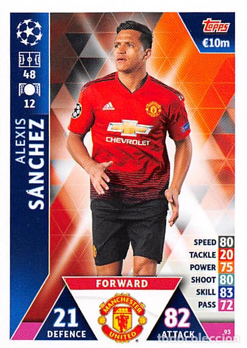 Cromos de f&uacute;tbol: TOPPS MATCH ATTAX UCL (EDICION INDIA) 18/19 2018/2019 #93 ALEXIS SANCHEZ (MANCHESTER UNITED)