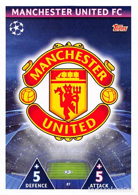 Cromos de f&uacute;tbol: TOPPS MATCH ATTAX UCL (EDICION INDIA) 18/19 2018/2019 #87 ESCUDO (MANCHESTER UNITED)