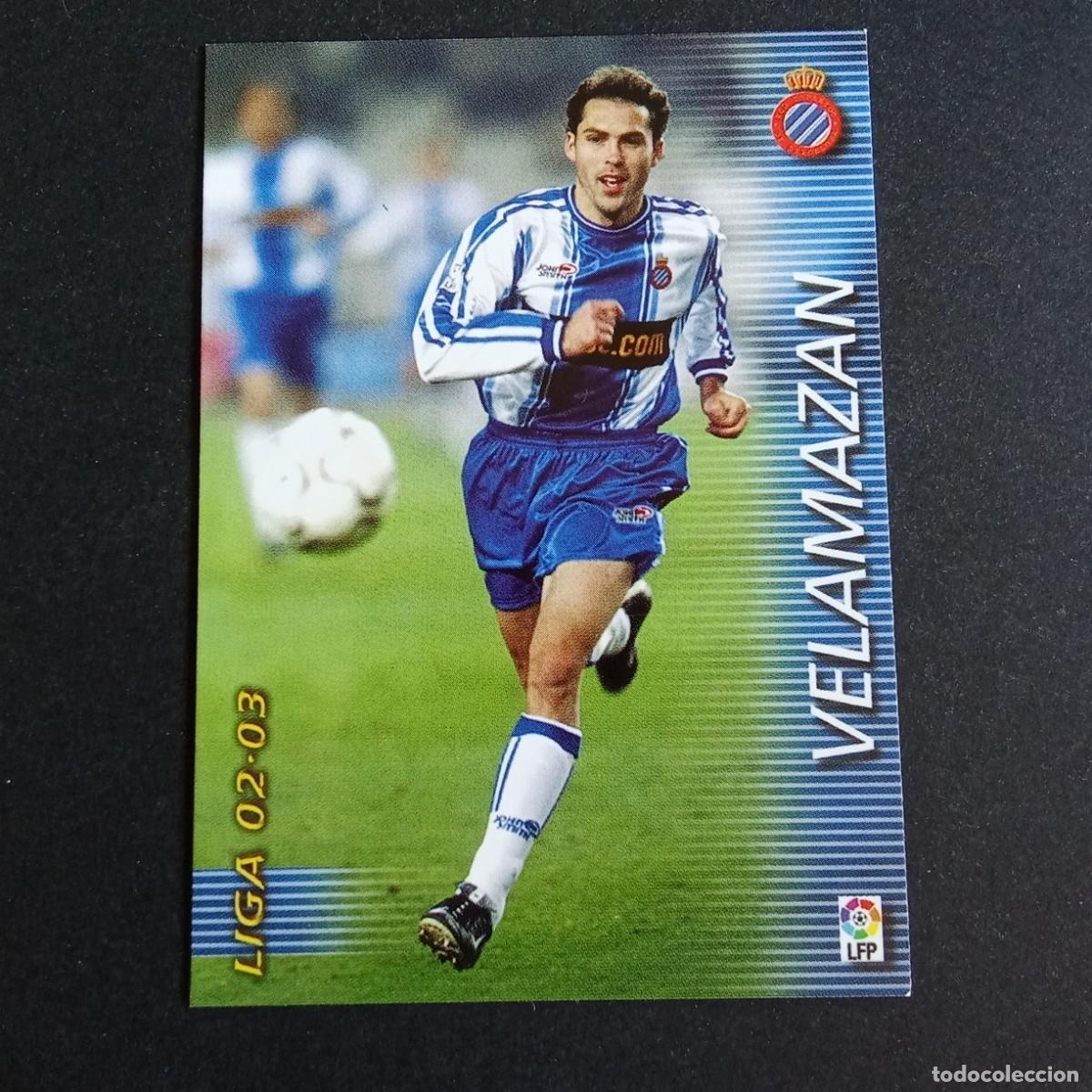 Cromos de f&uacute;tbol: 140 VELAMAZAN ESPANYOL LIGA 2002 2003 02 03 MEGAFICHAS PANINI