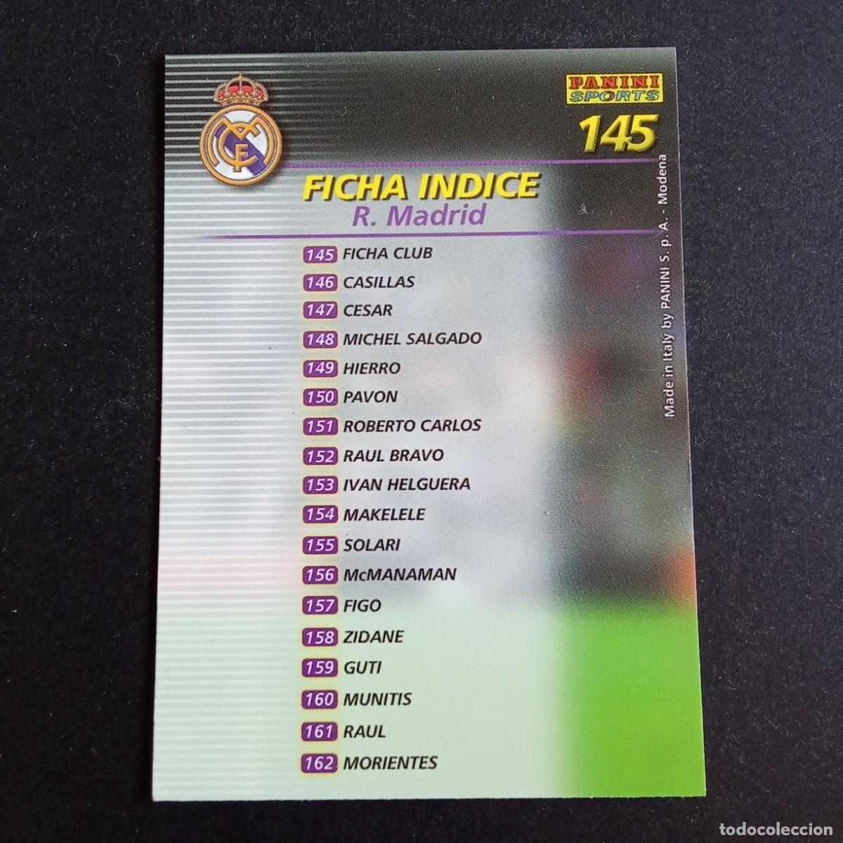 Fu&szlig;ball-Sticker: 145 INDICE REAL MADRID LIGA 2002 2003 02 03 MEGAFICHAS PANINI
