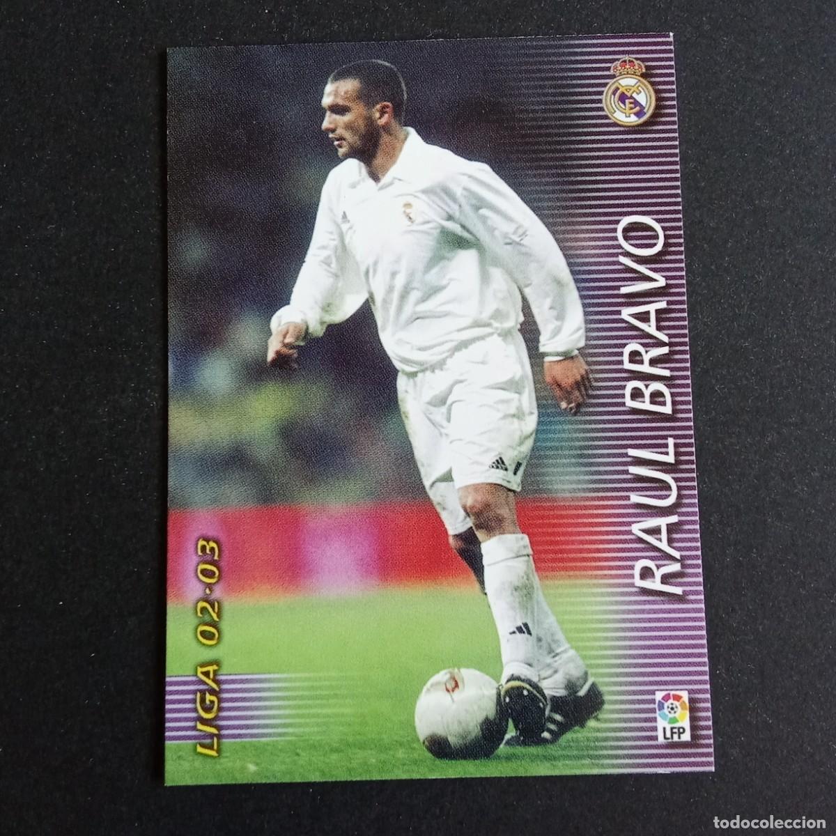 Fu&szlig;ball-Sticker: 152 RAUL BRAVO REAL MADRID LIGA 2002 2003 02 03 MEGAFICHAS PANINI