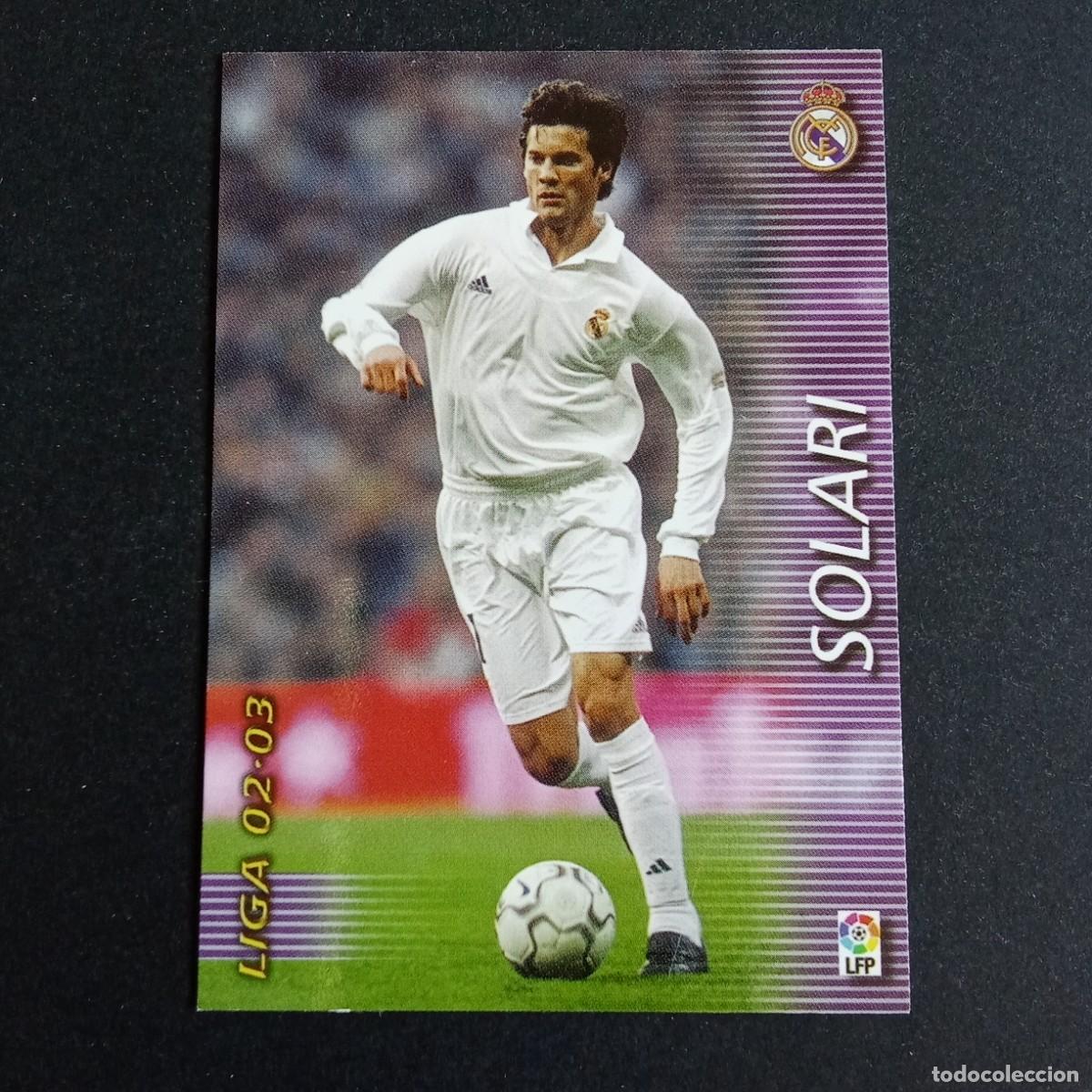 Cromos de f&uacute;tbol: 155 SOLARI REAL MADRID LIGA 2002 2003 02 03 MEGAFICHAS PANINI