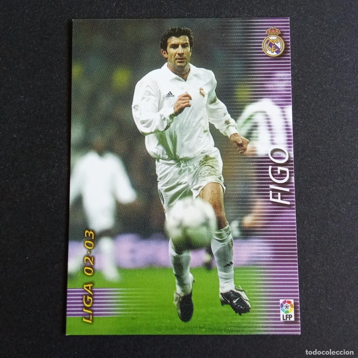 Cromos de f&uacute;tbol: 157 FIGO REAL MADRID LIGA 2002 2003 02 03 MEGAFICHAS PANINI