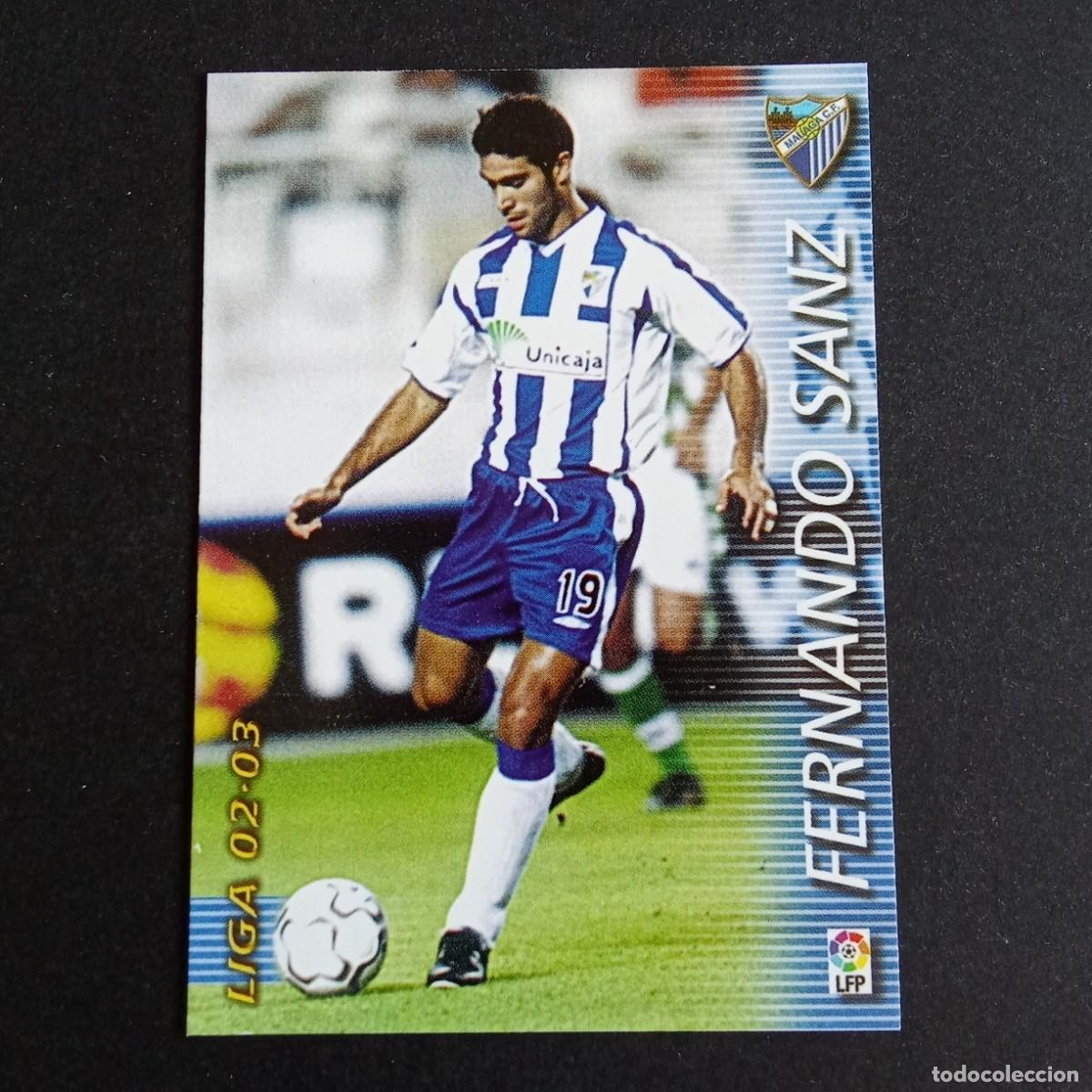 Cromos de f&uacute;tbol: 167 FERNANDO SANZ MALAGA LIGA 2002 2003 02 03 MEGAFICHAS PANINI