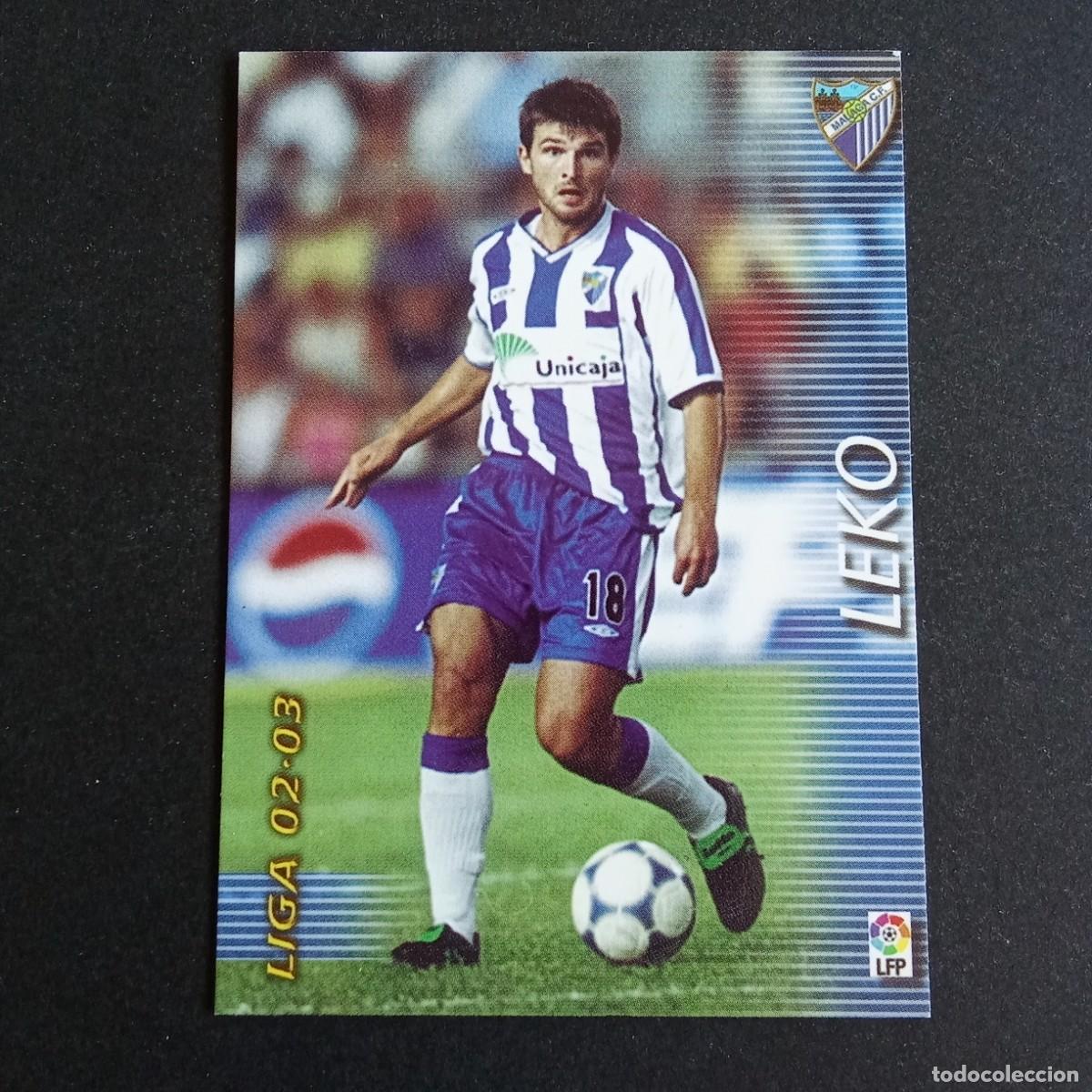 Cartes &agrave; collectionner de Football: 173 LEKO MALAGA LIGA 2002 2003 02 03 MEGAFICHAS PANINI