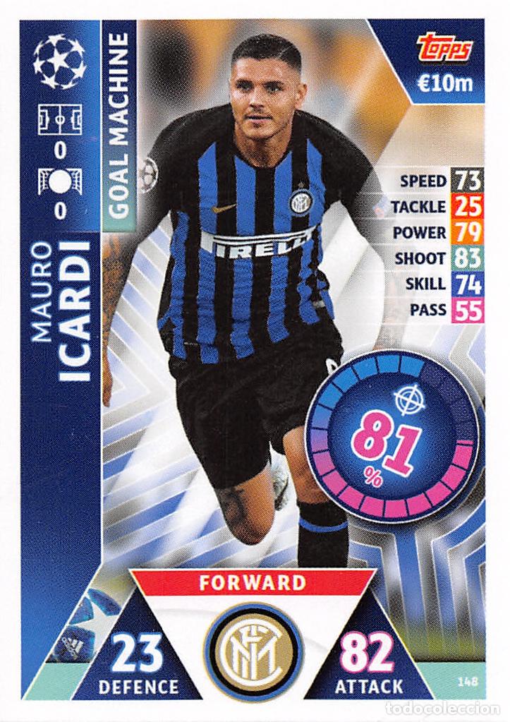 Cartes &agrave; collectionner de Football: TOPPS MATCH ATTAX UCL (EDICION INDIA) 18/19 2018/2019 #148 MAURO ICARDI (FC INTERNAZIONALE)