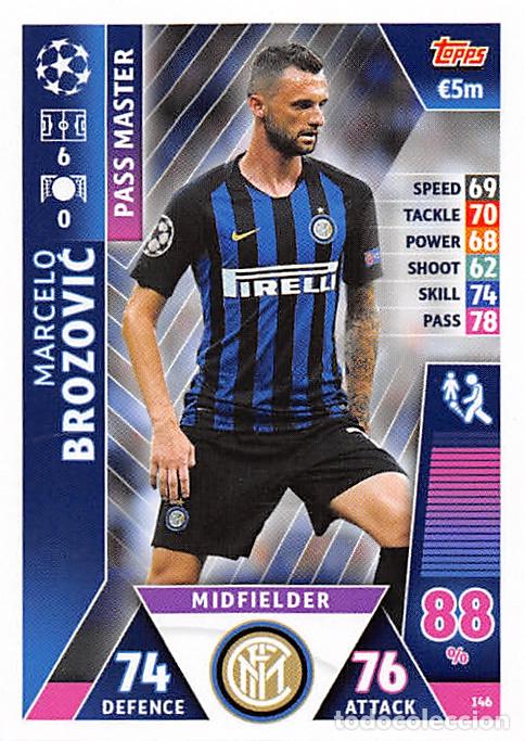 Cartes &agrave; collectionner de Football: TOPPS MATCH ATTAX UCL (EDICION INDIA) 18/19 2018/2019 #146 MARCELO BROZOVIC (FC INTERNAZIONALE)