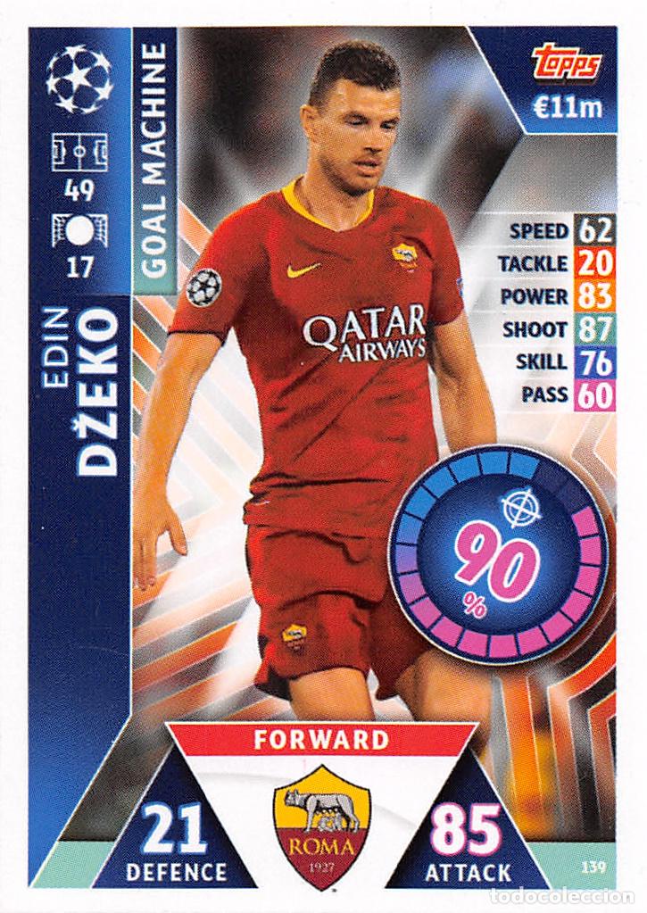 Cromos de f&uacute;tbol: TOPPS MATCH ATTAX UCL (EDICION INDIA) 18/19 2018/2019 #139 EDIN DZEKO (AS ROMA)