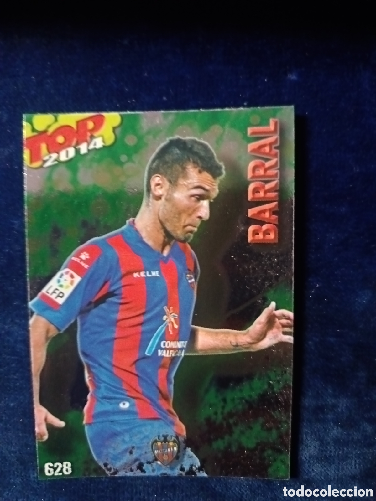 Fu&szlig;ball-Sticker: 628 Barral TOP BRILLO VERDE - MUNDICROMO 2013 2014 13-14