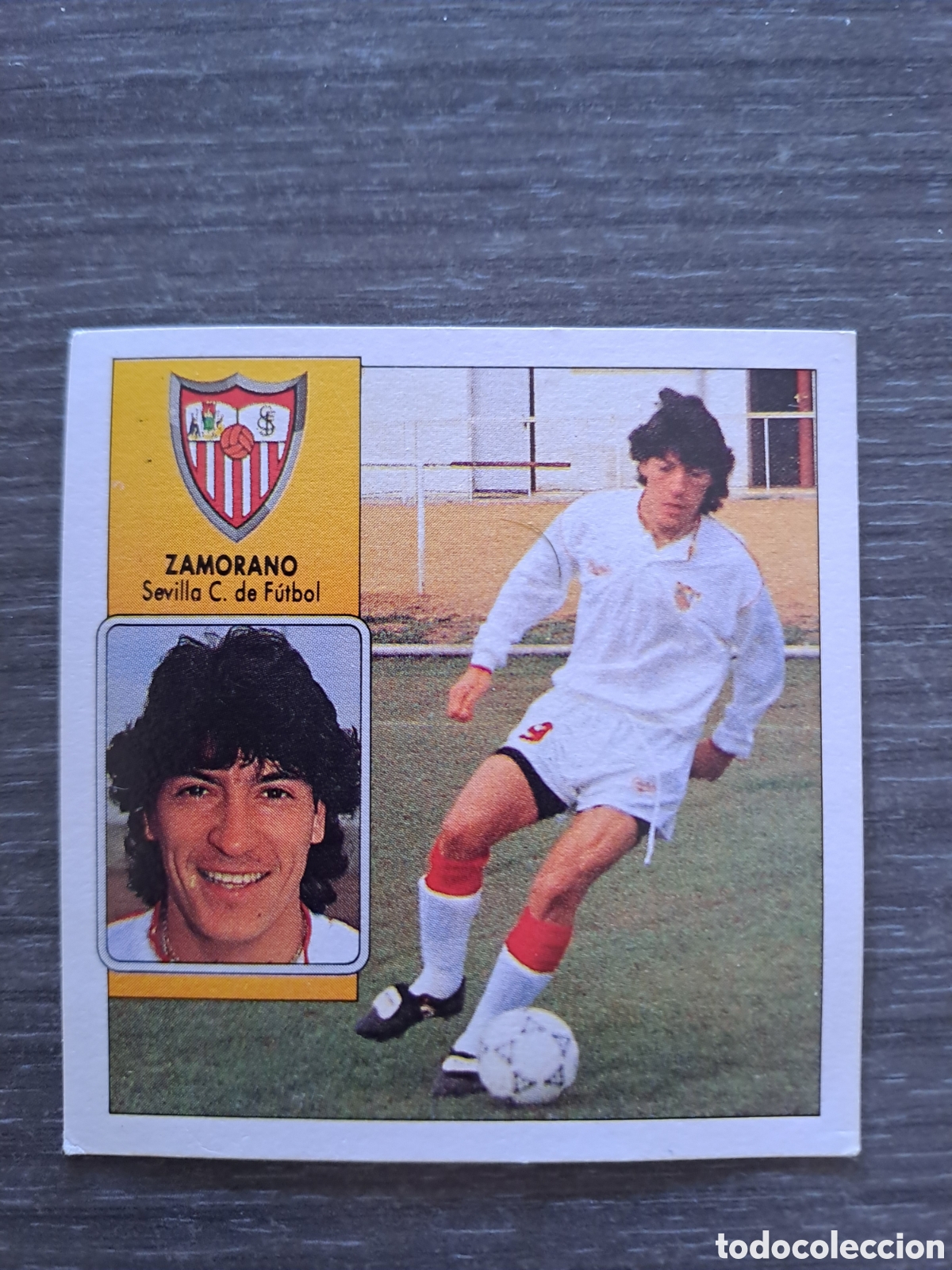 Fu&szlig;ball-Sticker: ZAMORANO SEVILLA LIGA 92-93 SIN PEGAR BAJA