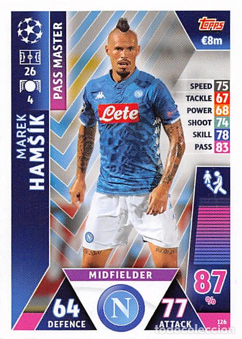 Fu&szlig;ball-Sticker: TOPPS MATCH ATTAX UCL (EDICION INDIA) 18/19 2018/2019 #126 MAREK HAMSIK (SSC NAPOLI)