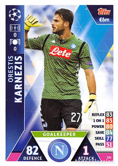 Fu&szlig;ball-Sticker: TOPPS MATCH ATTAX UCL (EDICION INDIA) 18/19 2018/2019 #124 ORESTIS KARNEZIS (SSC NAPOLI)