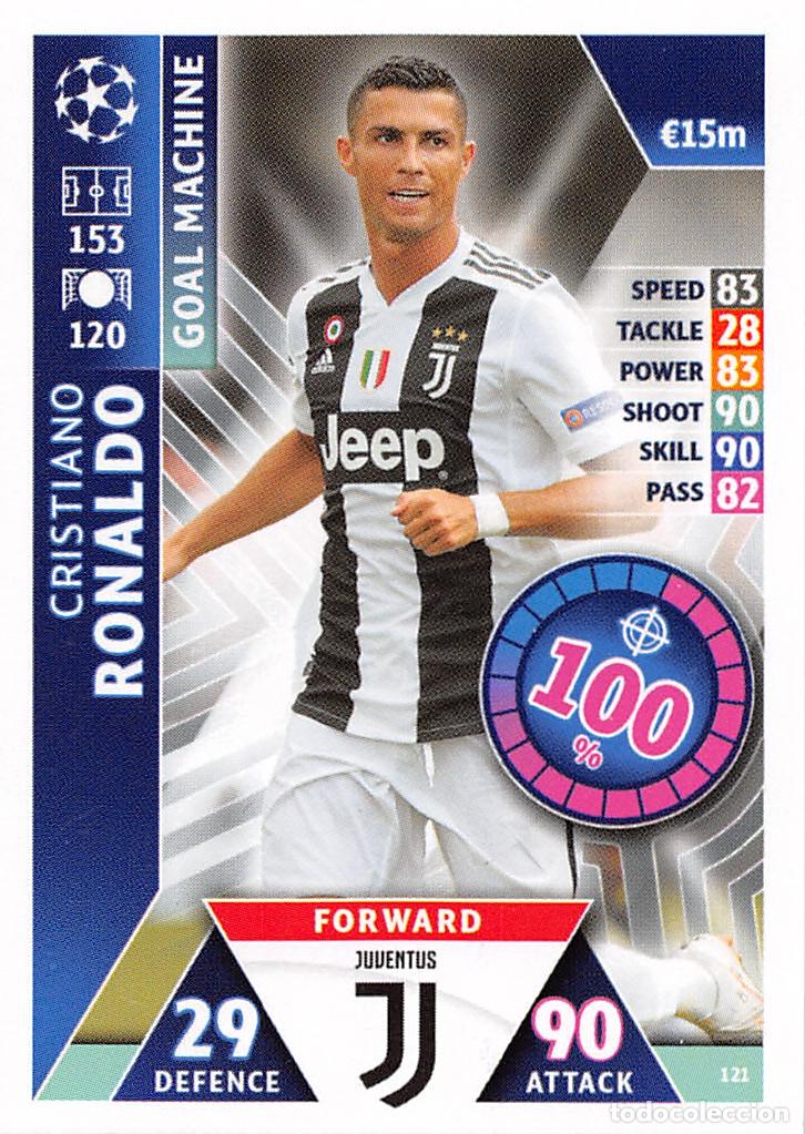 Fu&szlig;ball-Sticker: TOPPS MATCH ATTAX UCL (EDICION INDIA) 18/19 2018/2019 #121 CRISTIANO RONALDO (JUVENTUS)