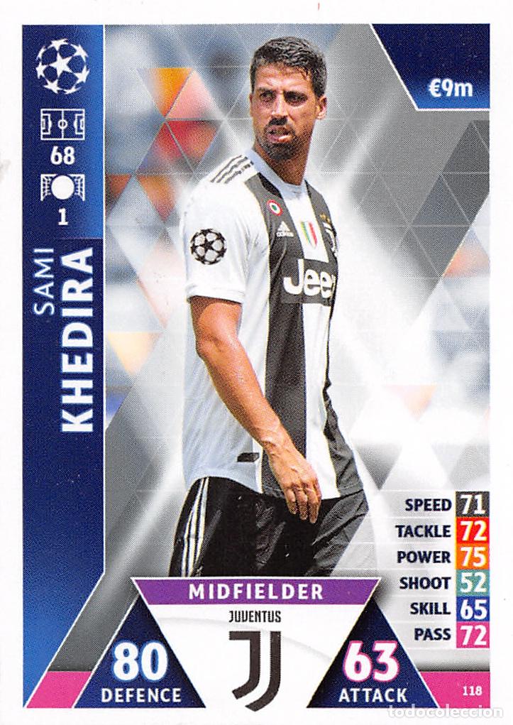 Figurine di Calcio: TOPPS MATCH ATTAX UCL (EDICION INDIA) 18/19 2018/2019 #118 SAMI KHEDIRA (JUVENTUS)