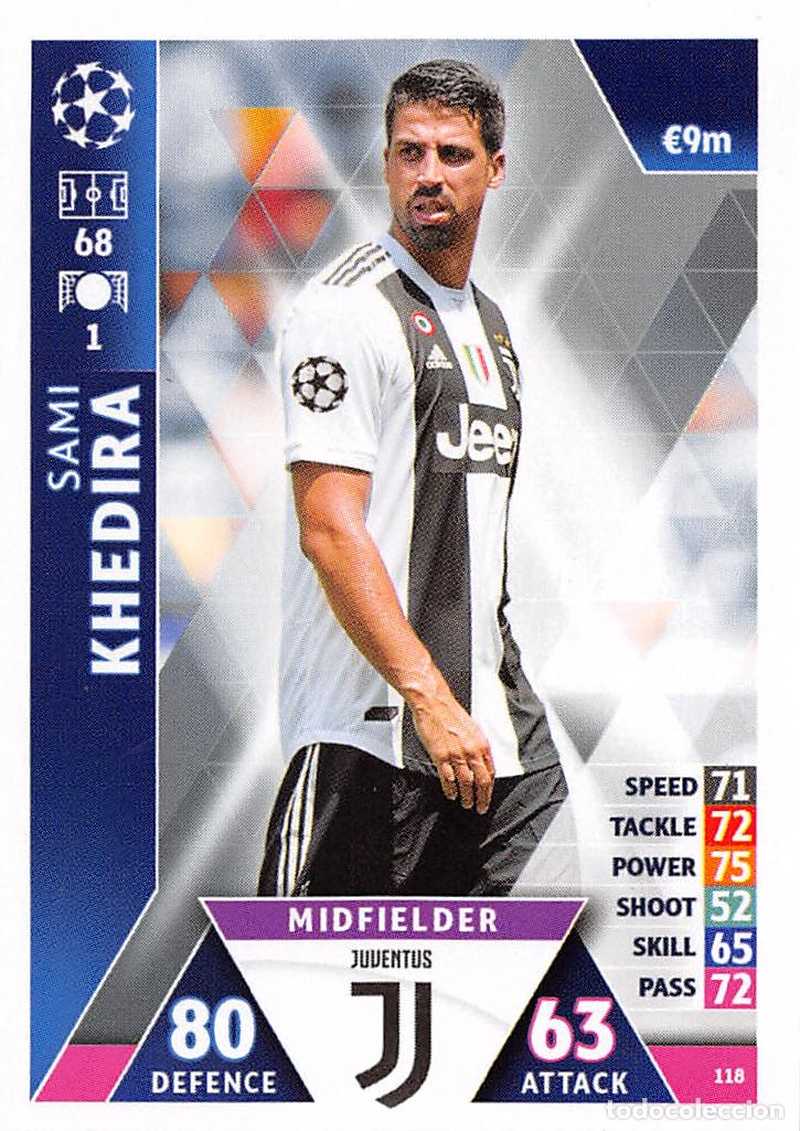 Figurine di Calcio: TOPPS MATCH ATTAX UCL (EDICION INDIA) 18/19 2018/2019 #118 SAMI KHEDIRA (JUVENTUS)