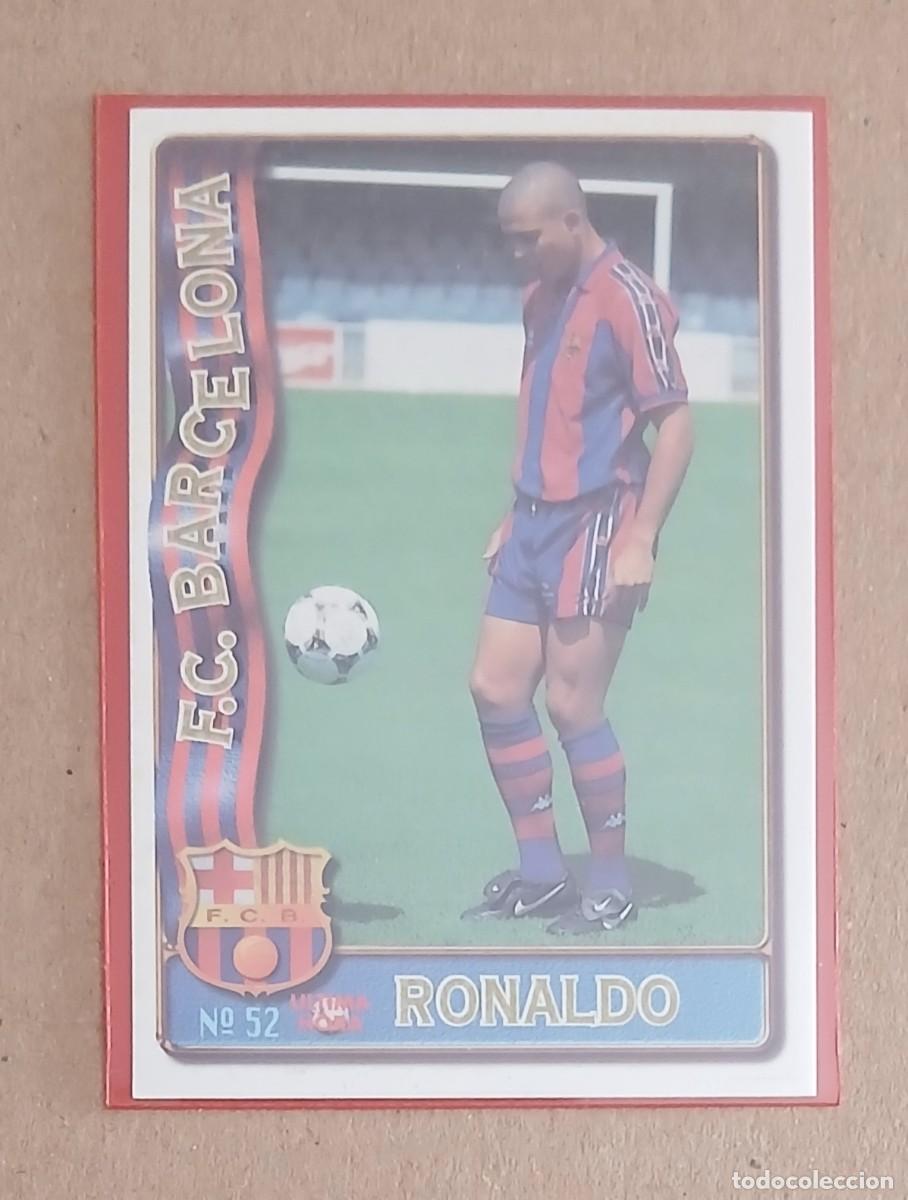Figurine di Calcio: CROMO UH n&ordm; 52 RONALDO ROOKIE BARCELONA MUNDICROMO 96-97. Nuevo de sobre.