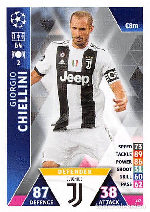Fu&szlig;ball-Sticker: TOPPS MATCH ATTAX UCL (EDICION INDIA) 18/19 2018/2019 #117 GIORGIO CHIELLINI (JUVENTUS)