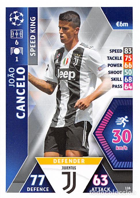 Cromos de f&uacute;tbol: TOPPS MATCH ATTAX UCL (EDICION INDIA) 18/19 2018/2019 #116 JOAO CANCELO (JUVENTUS)