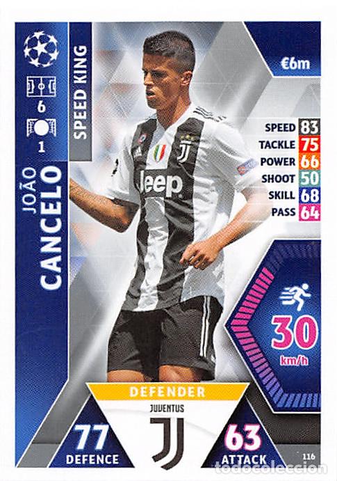 Cromos de f&uacute;tbol: TOPPS MATCH ATTAX UCL (EDICION INDIA) 18/19 2018/2019 #116 JOAO CANCELO (JUVENTUS)