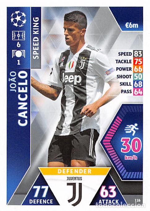 Cromos de f&uacute;tbol: TOPPS MATCH ATTAX UCL (EDICION INDIA) 18/19 2018/2019 #116 JOAO CANCELO (JUVENTUS)
