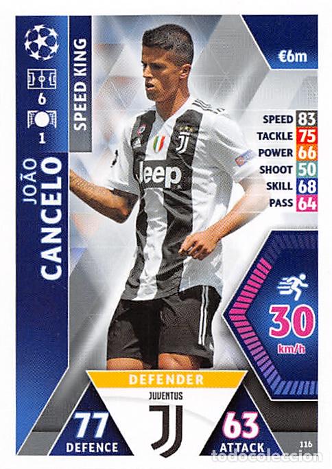 Cromos de f&uacute;tbol: TOPPS MATCH ATTAX UCL (EDICION INDIA) 18/19 2018/2019 #116 JOAO CANCELO (JUVENTUS)